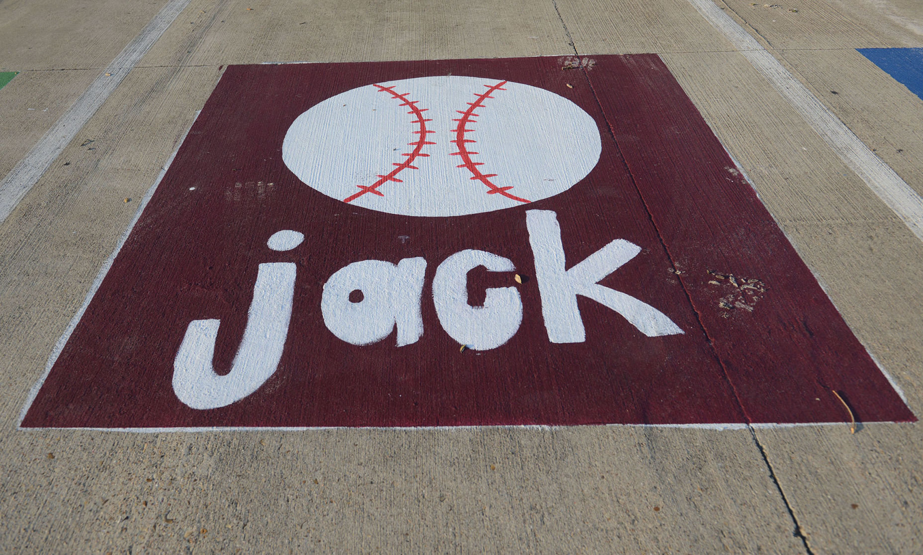 A&M Consolidated HS painted parking spots